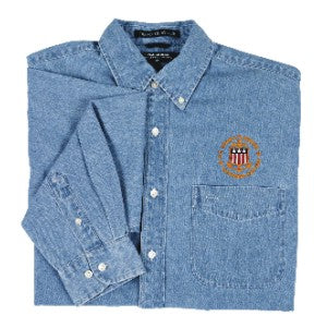 USCG Licensed Captain Long-Sleeve Shirt - Light Denim