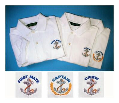 Men's - Captain, First Mate, and Crew Polos - Anchor Logo