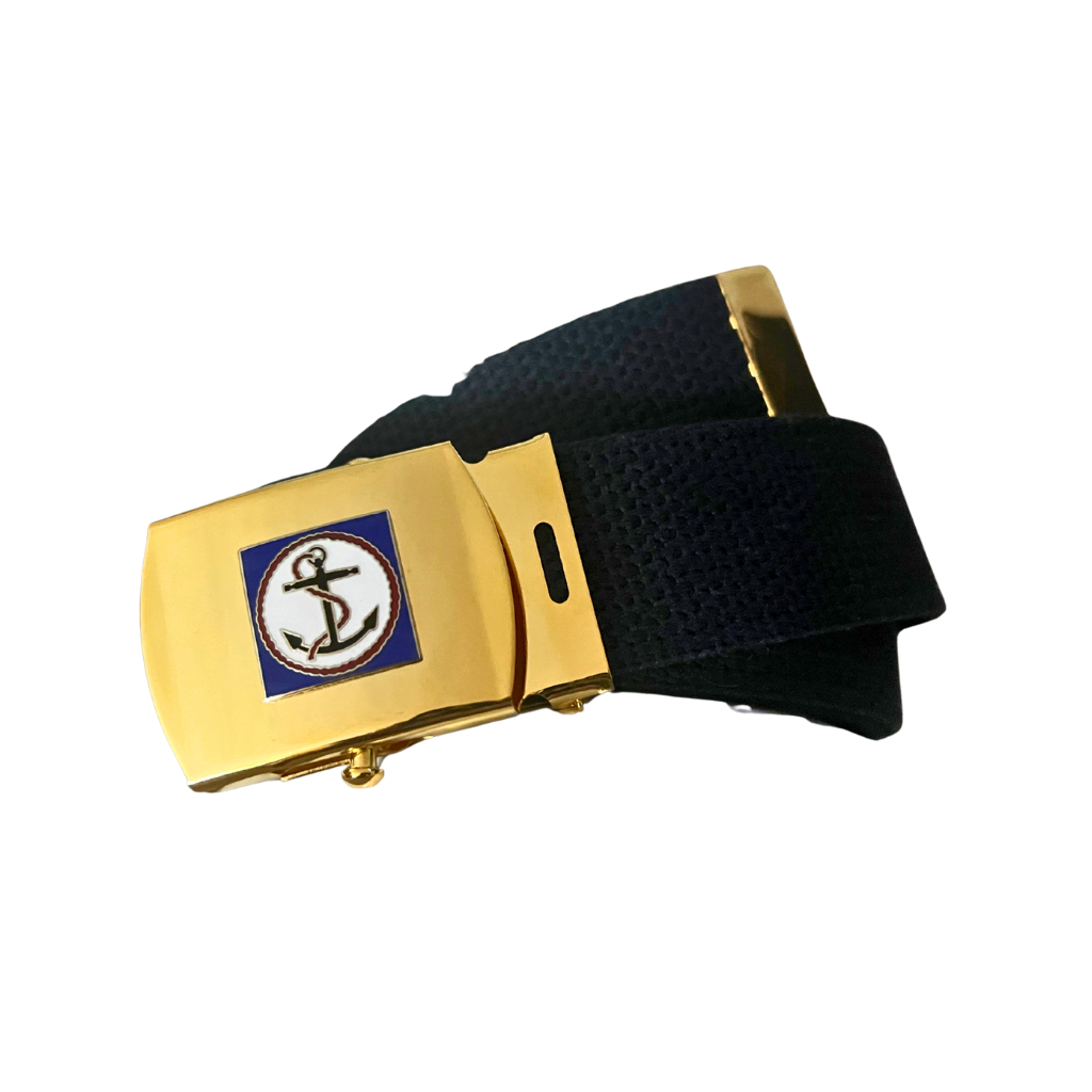 Web Belt with Enameled Anchor Buckle