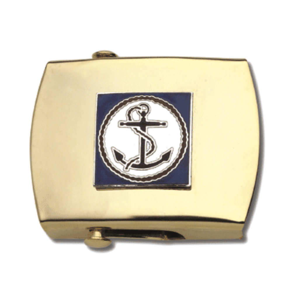 Web Belt with Enameled Anchor Buckle