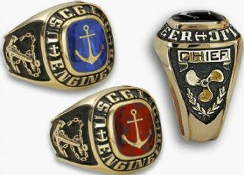 14K USCG Licensed Captain or Engineer Class Ring