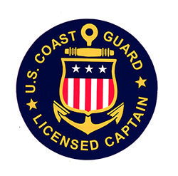 decal with US coast licensed captain logo