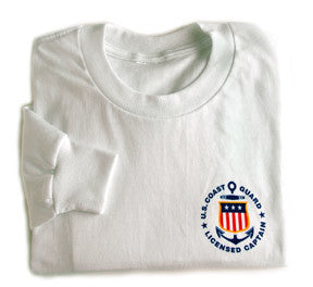 USCG Licensed Captain T-Shirt with Long Sleeves