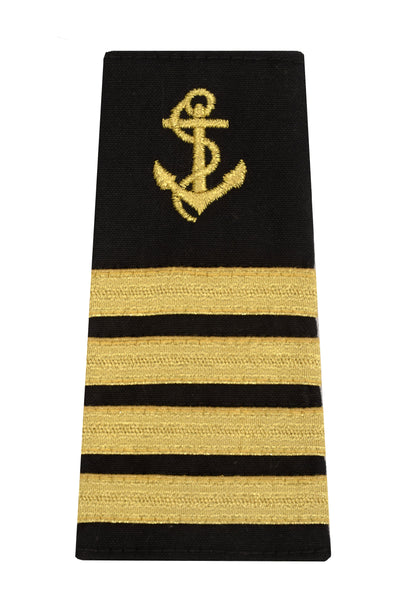 captain epaulet with anchor insignia and 4 stripes
