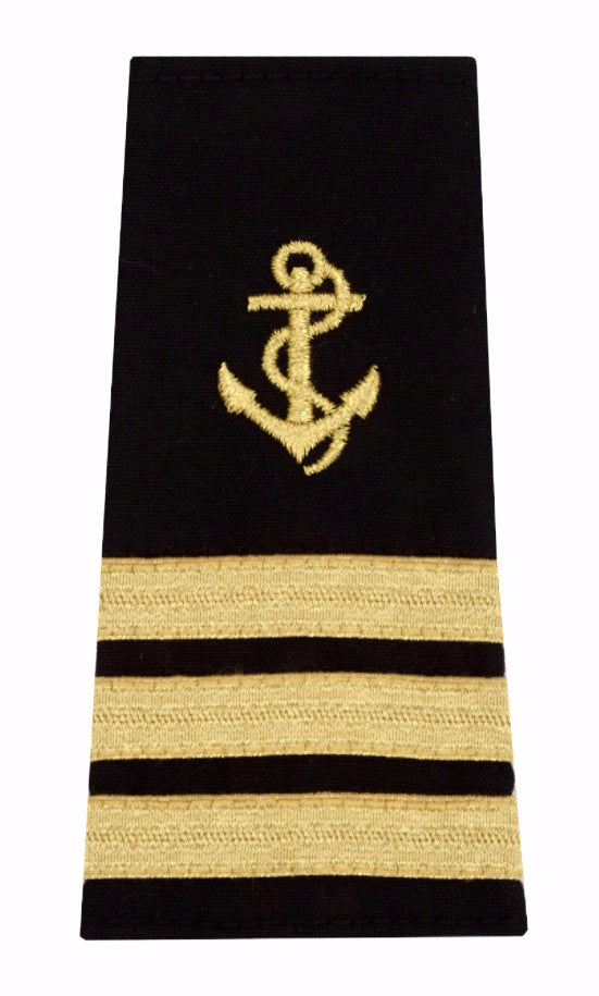Captain Epaulet with Anchor Insignia, 3 Stripes